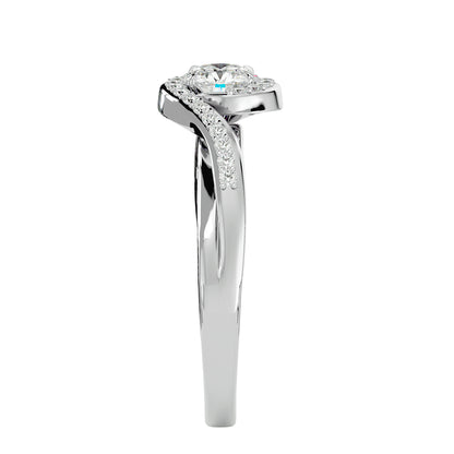 Maya bypass diamond engagement ring
