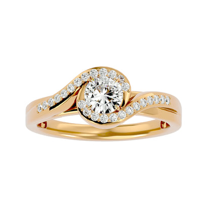 Maya bypass diamond engagement ring