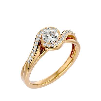 Maya bypass diamond engagement ring