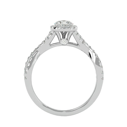 Roro halo diamond engagement ring