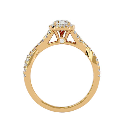 Roro halo diamond engagement ring