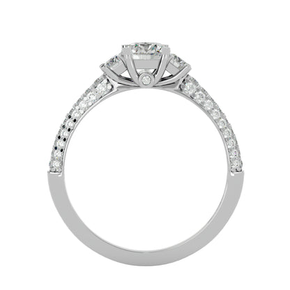 Kartika three stone diamond engagement ring