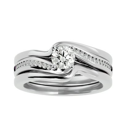 Fatimah bypass diamond engagement ring