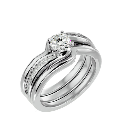Fatimah bypass diamond engagement ring