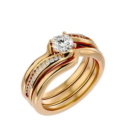 Fatimah bypass diamond engagement ring