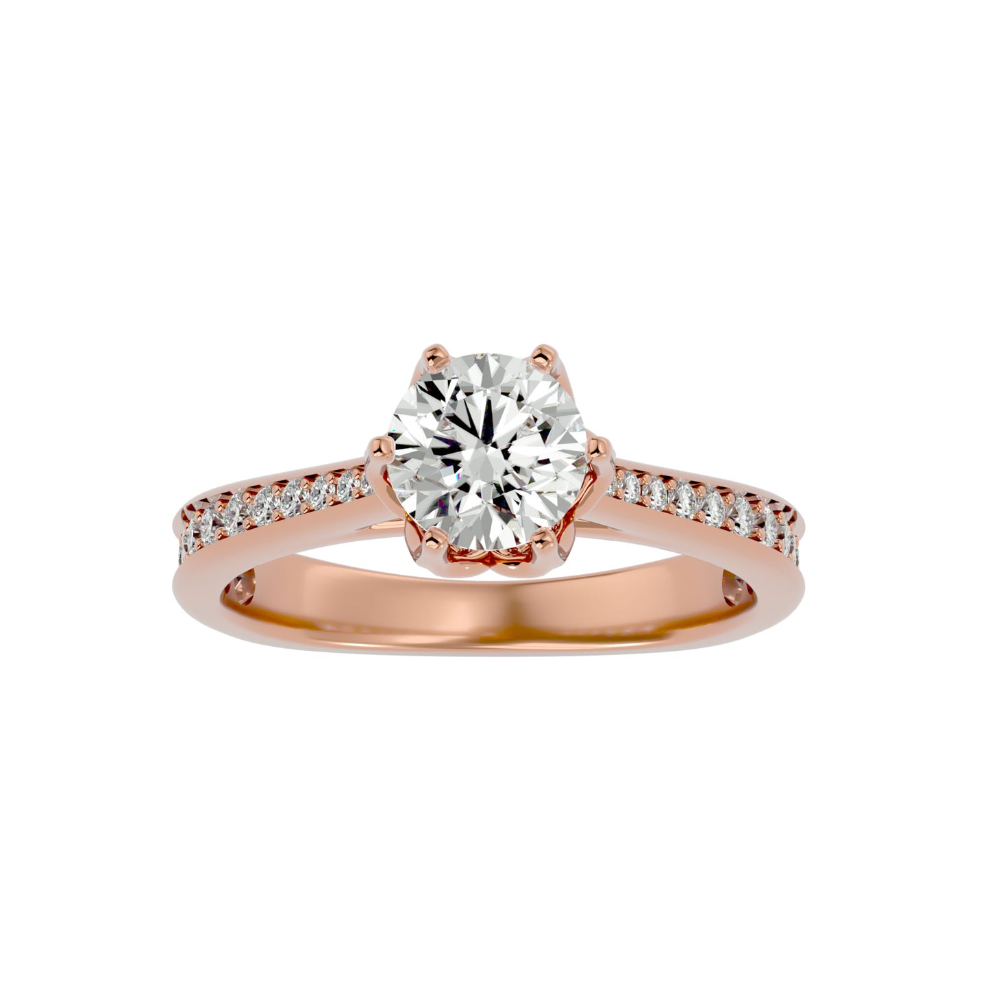 Kanya crown diamond engagement ring