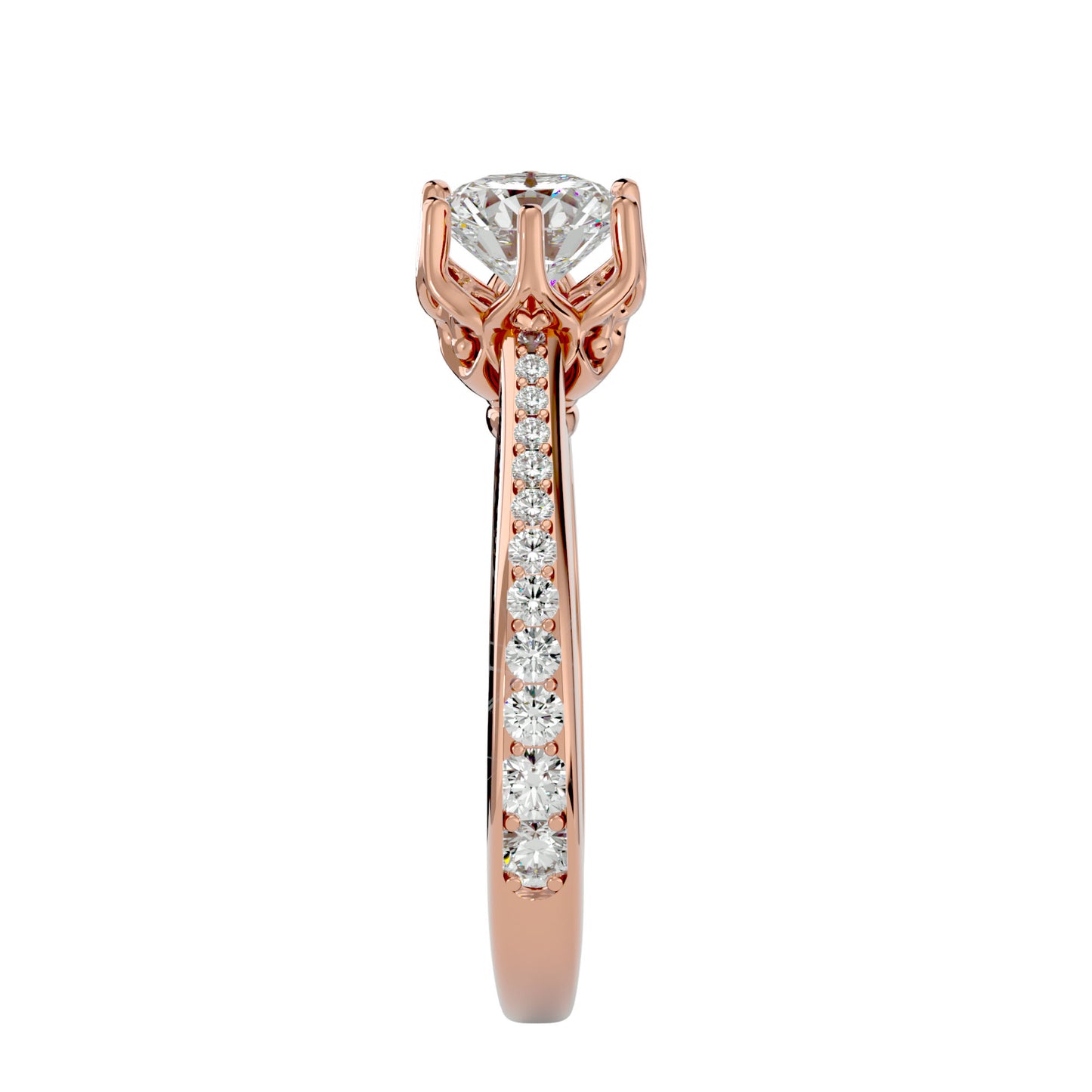 Kanya crown diamond engagement ring