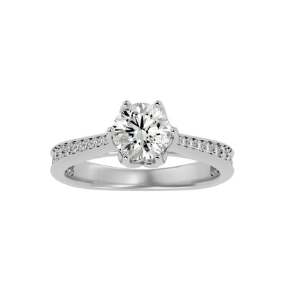 Kanya crown diamond engagement ring