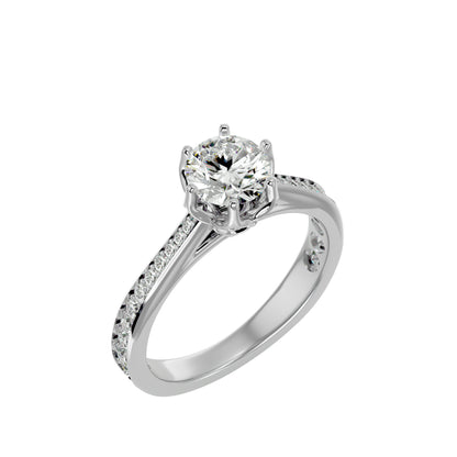 Kanya crown diamond engagement ring