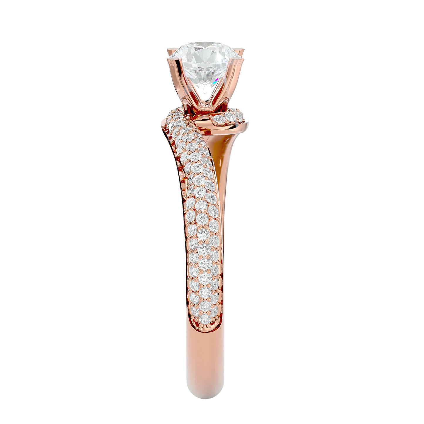 Mira bypass diamond engagement ring