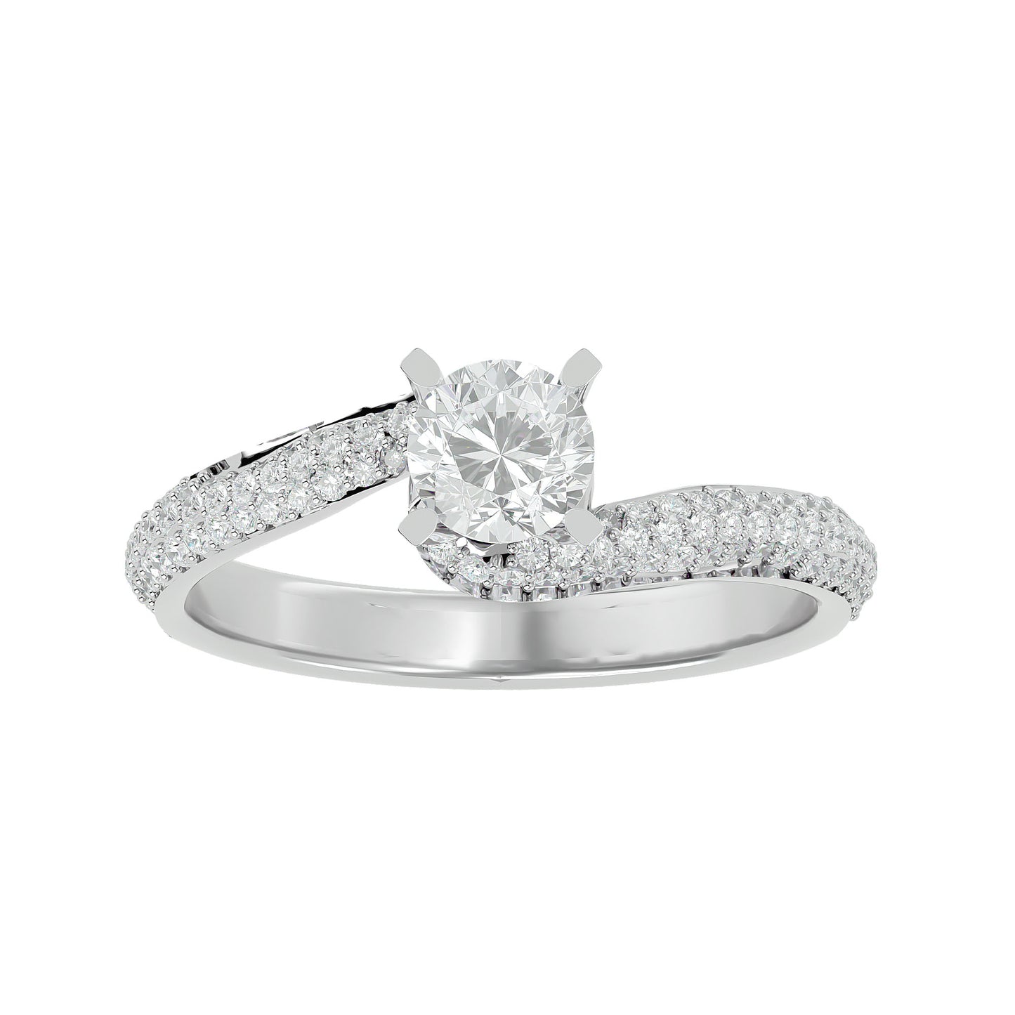 Mira bypass diamond engagement ring