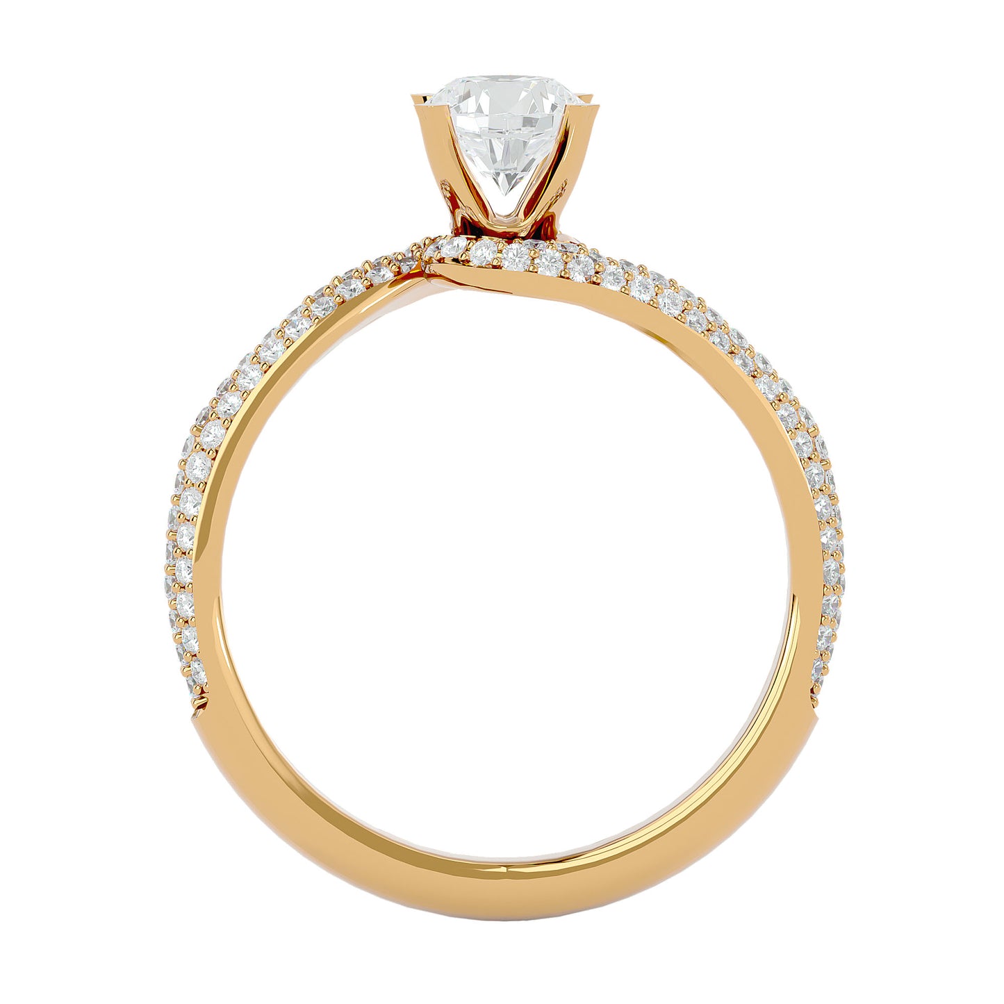 Mira bypass diamond engagement ring