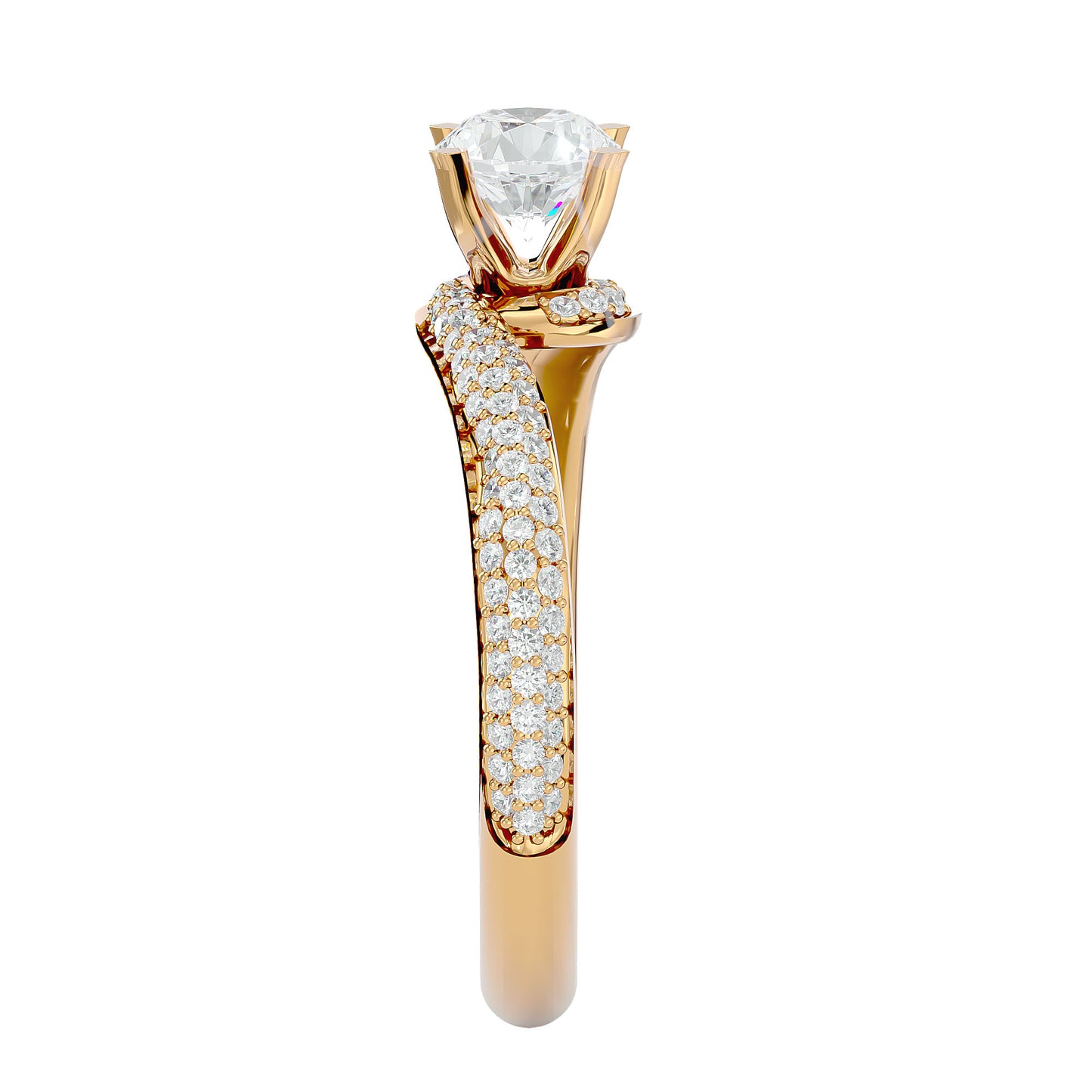 Mira bypass diamond engagement ring