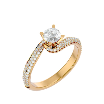 Mira bypass diamond engagement ring