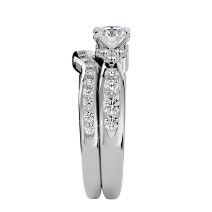 Liya diamond engagement ring with matching band