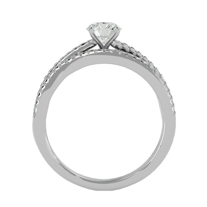 Anvi solitaire diamond engagement ring with matching band