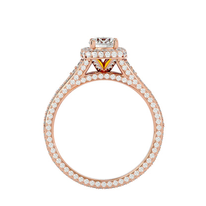 Tara split shank diamond engagement ring