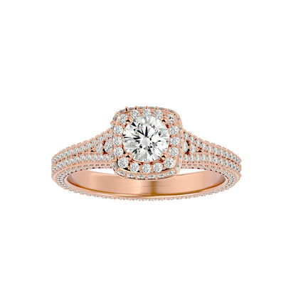 Tara split shank diamond engagement ring