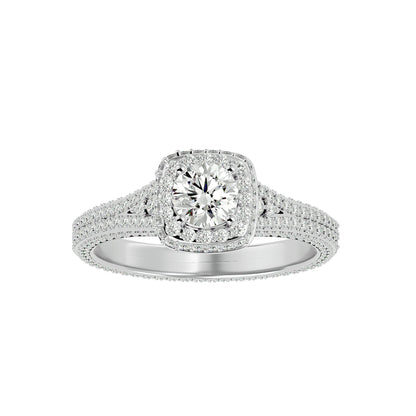 Tara split shank diamond engagement ring