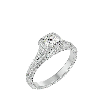 Tara split shank diamond engagement ring