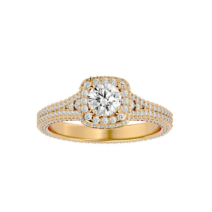 Tara split shank diamond engagement ring