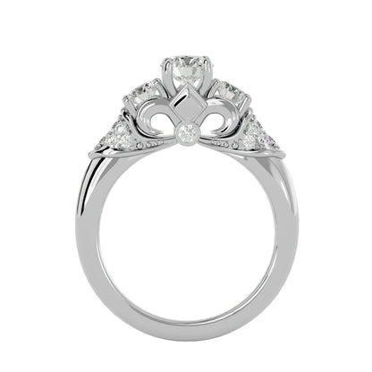 Faye three stone diamond engagement ring