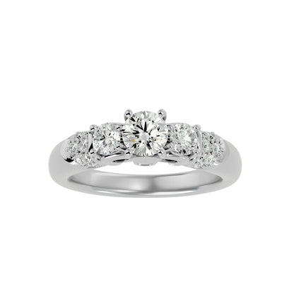 Faye three stone diamond engagement ring