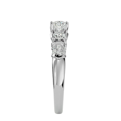 Faye three stone diamond engagement ring