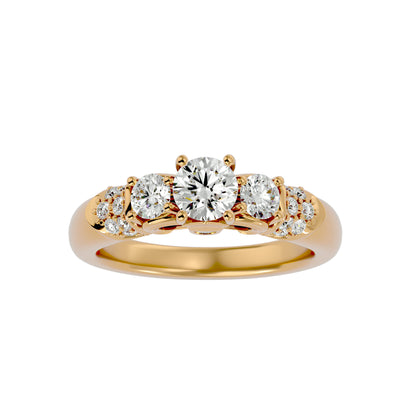 Faye three stone diamond engagement ring