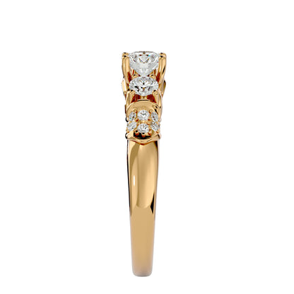 Faye three stone diamond engagement ring