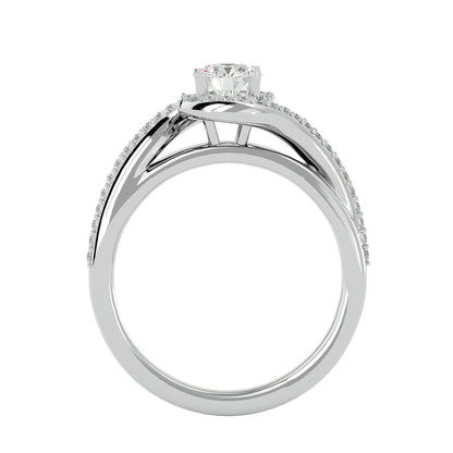 Sienna bypass diamond engagement ring