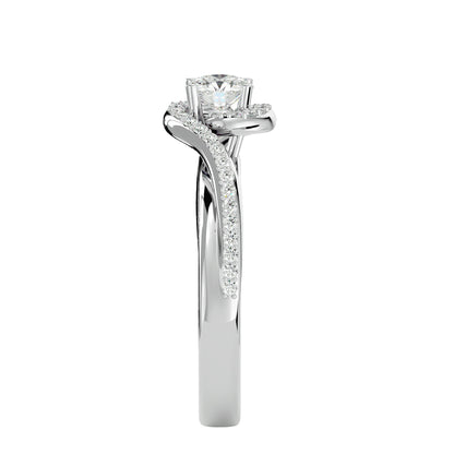 Sienna bypass diamond engagement ring