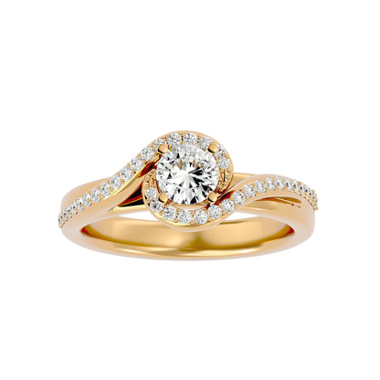 Sienna bypass diamond engagement ring