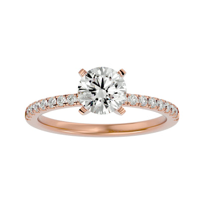 Sloane side diamond engagement ring