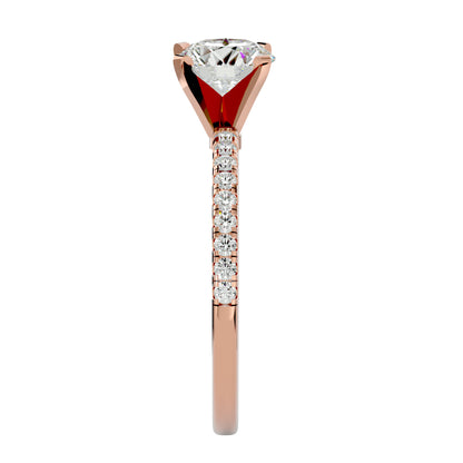Sloane side diamond engagement ring