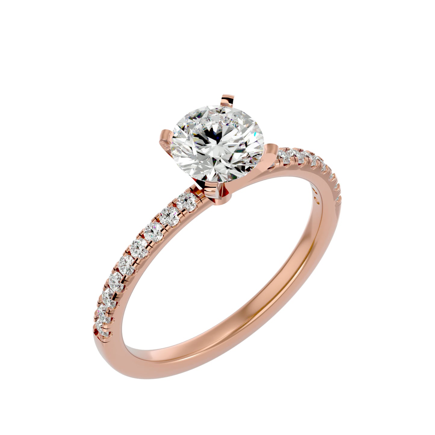 Sloane side diamond engagement ring