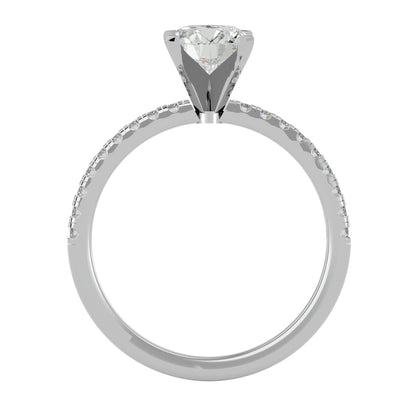 Sloane side diamond engagement ring