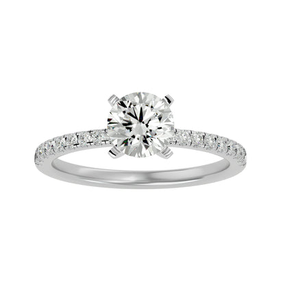 Sloane side diamond engagement ring