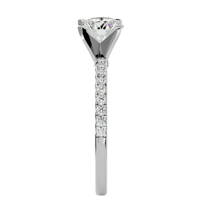 Sloane side diamond engagement ring