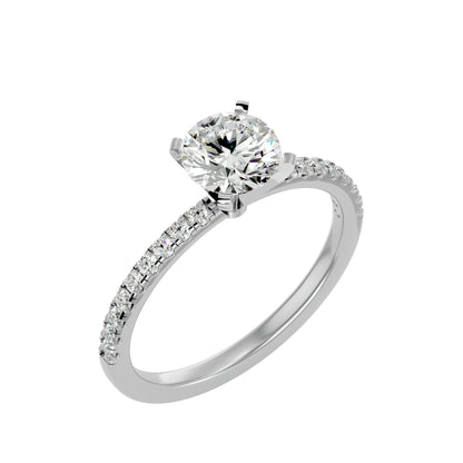 Sloane side diamond engagement ring
