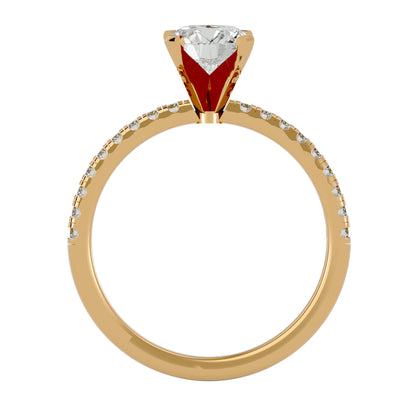 Sloane side diamond engagement ring