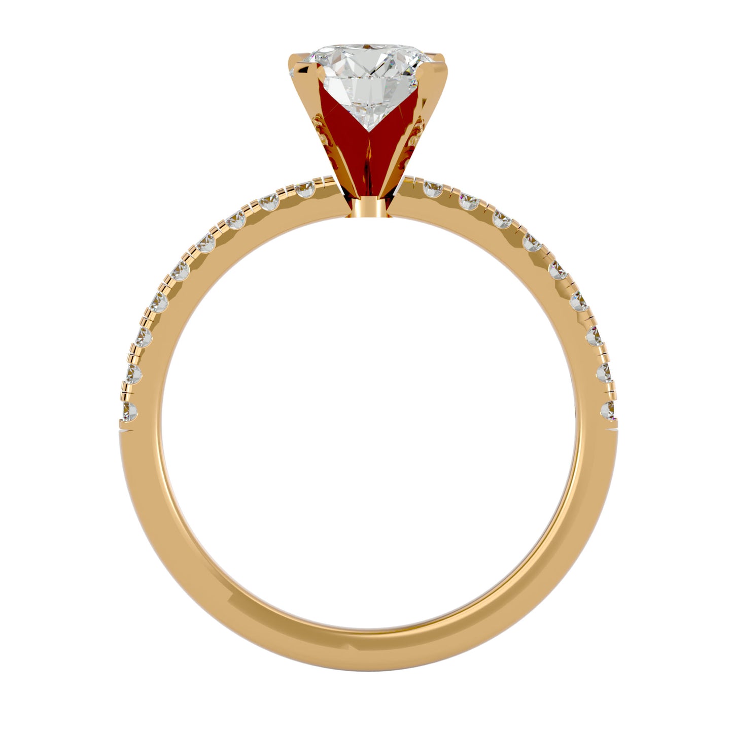 Sloane side diamond engagement ring