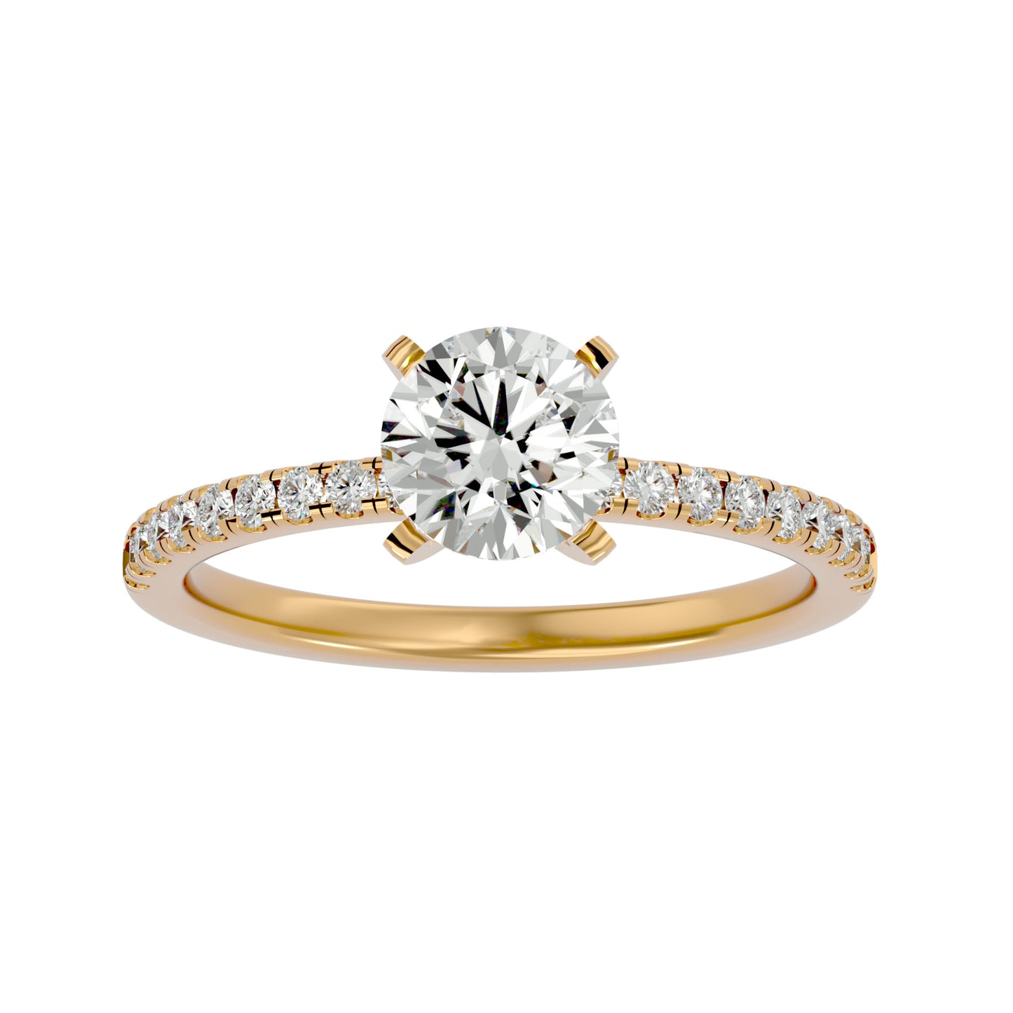 Sloane side diamond engagement ring