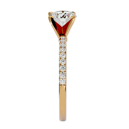 Sloane side diamond engagement ring