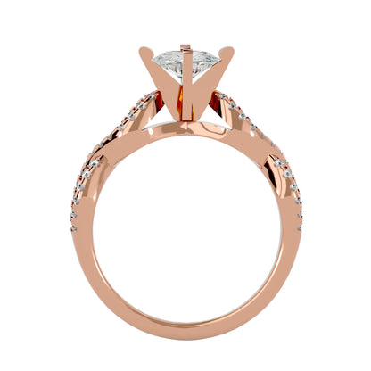 Zarael criss cross diamond engagement ring