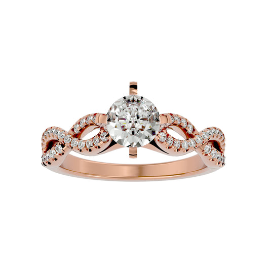 Zarael criss cross diamond engagement ring