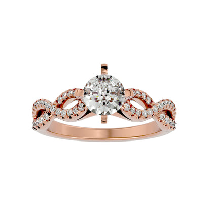 Zarael criss cross diamond engagement ring