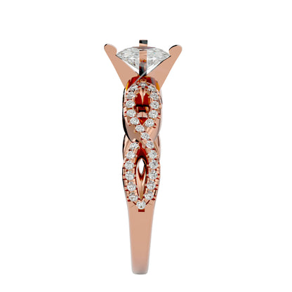 Zarael criss cross diamond engagement ring