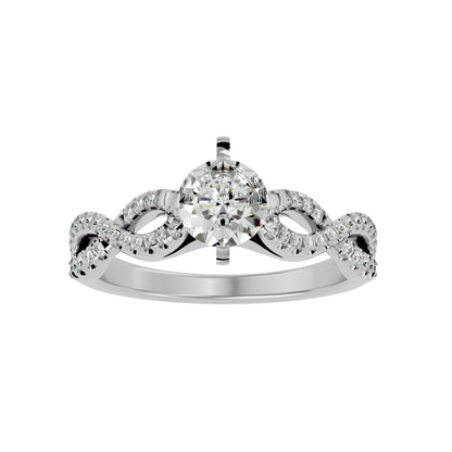 Zarael criss cross diamond engagement ring