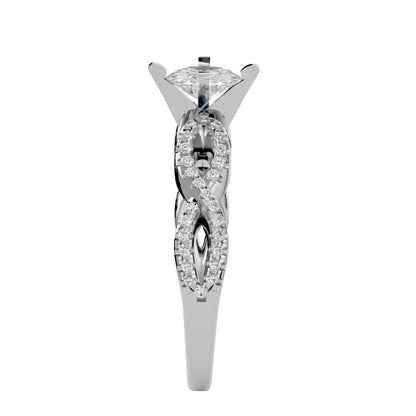 Zarael criss cross diamond engagement ring